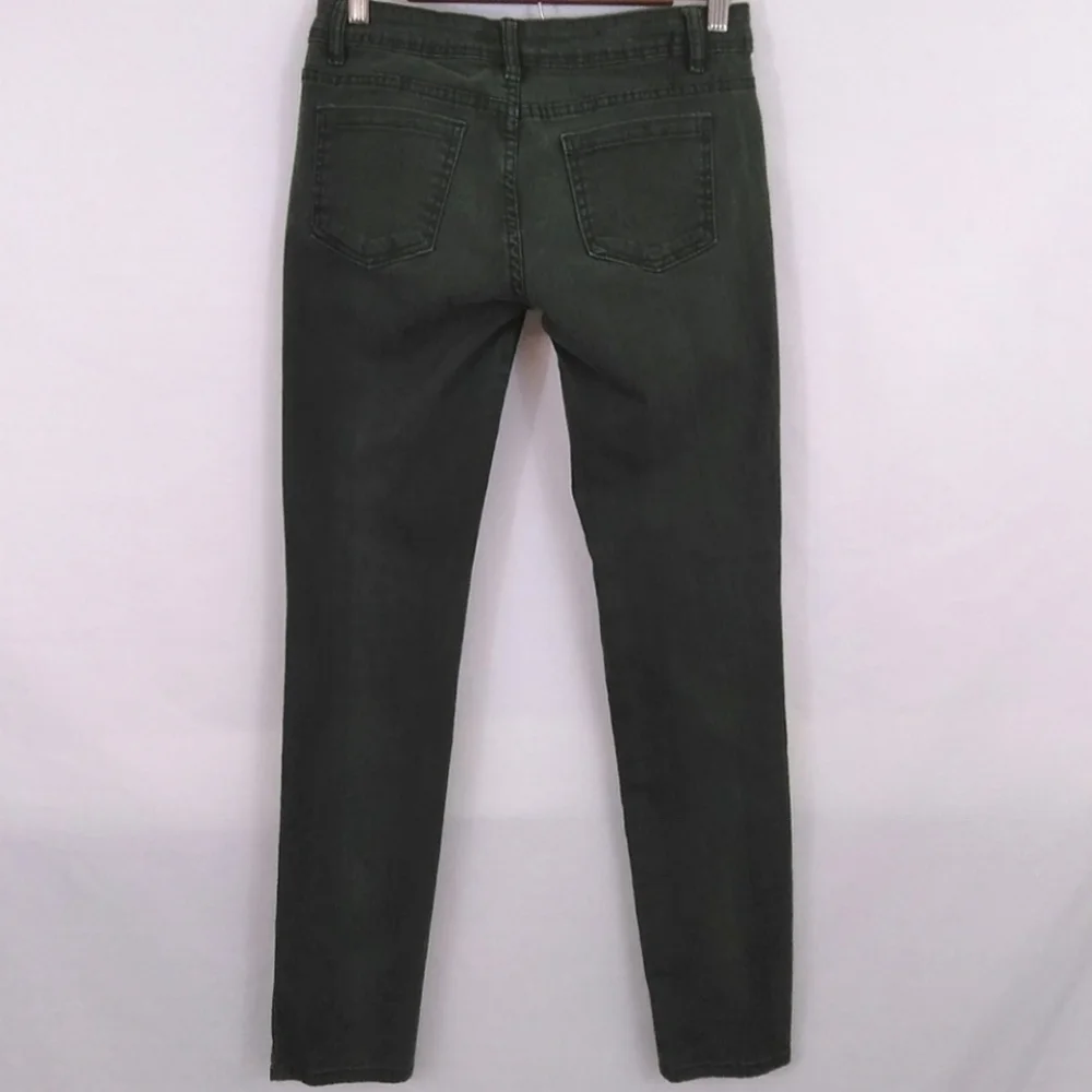 CRUNCH Dark Green Skinny Jeans Casual Street wear Size 9 Women's Juniors